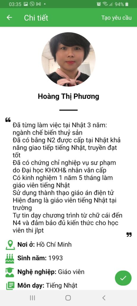 dạy kèm tiếng nhật