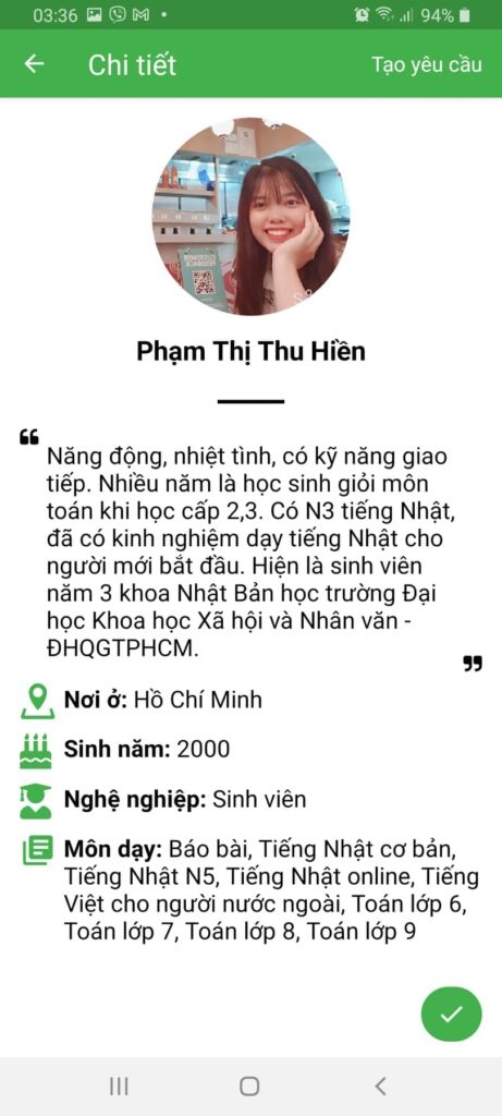 dạy kèm tiếng nhật