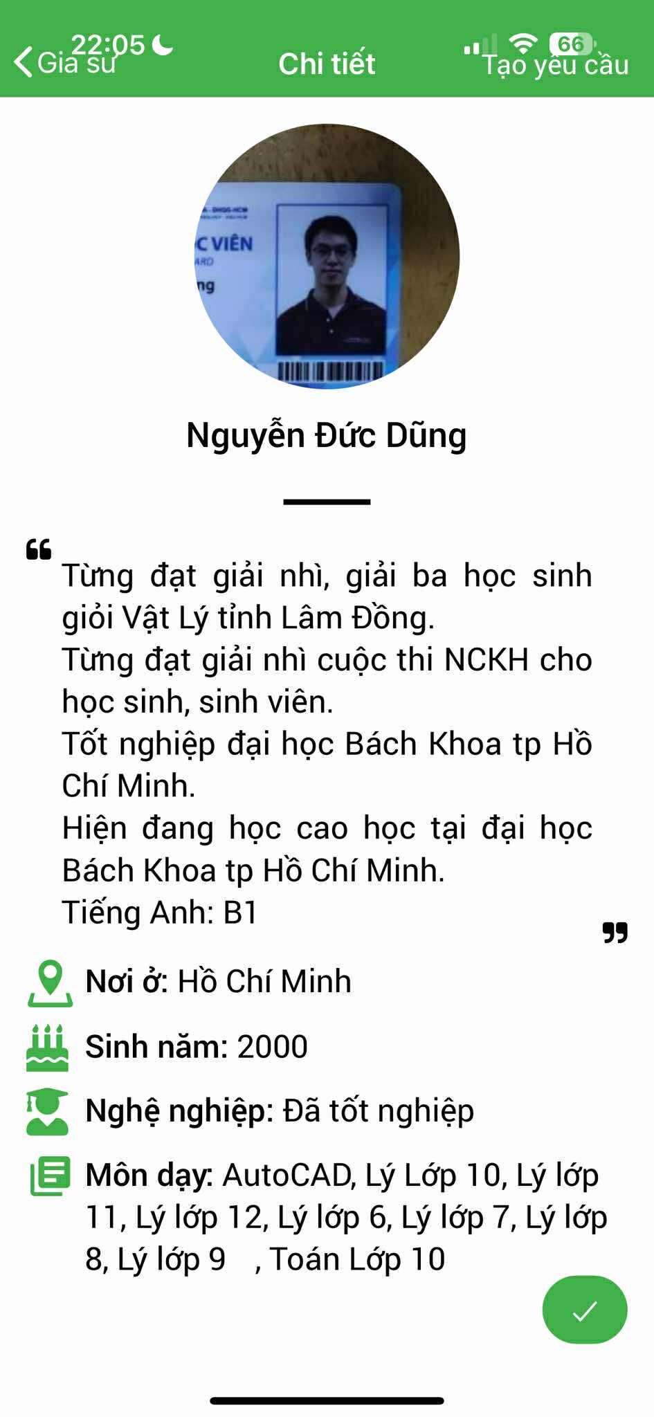 gia sư dạy kèm môn lý